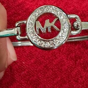 Michael Kors Silver Tone Logo Bracelet